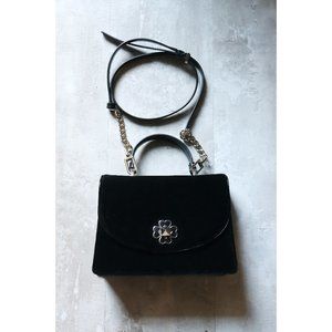 kate spade Odette black velvet satchel